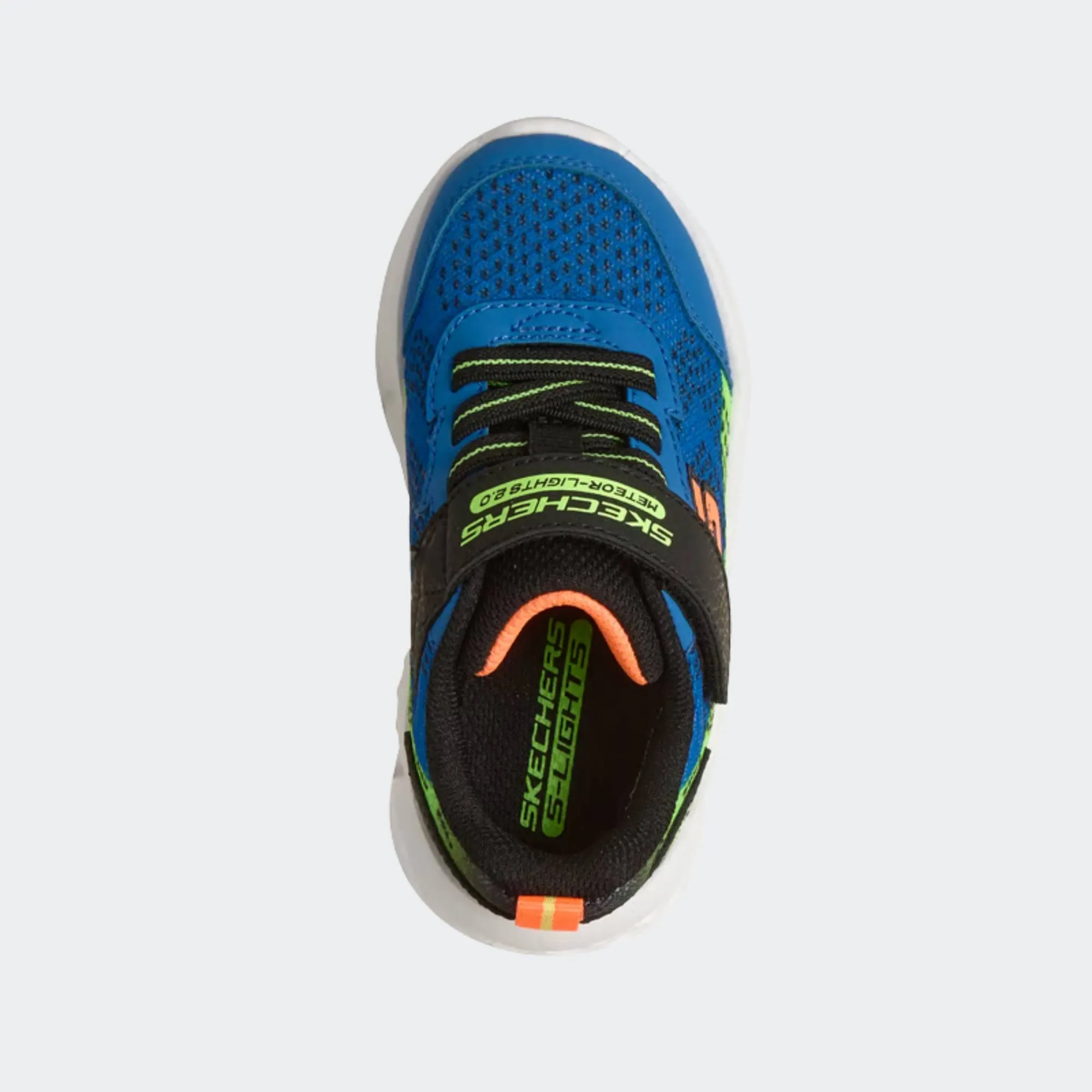 SKECHERS LIGHTED GORE & STRAP SNEAKER WITH TEXTURED MIDSOLE