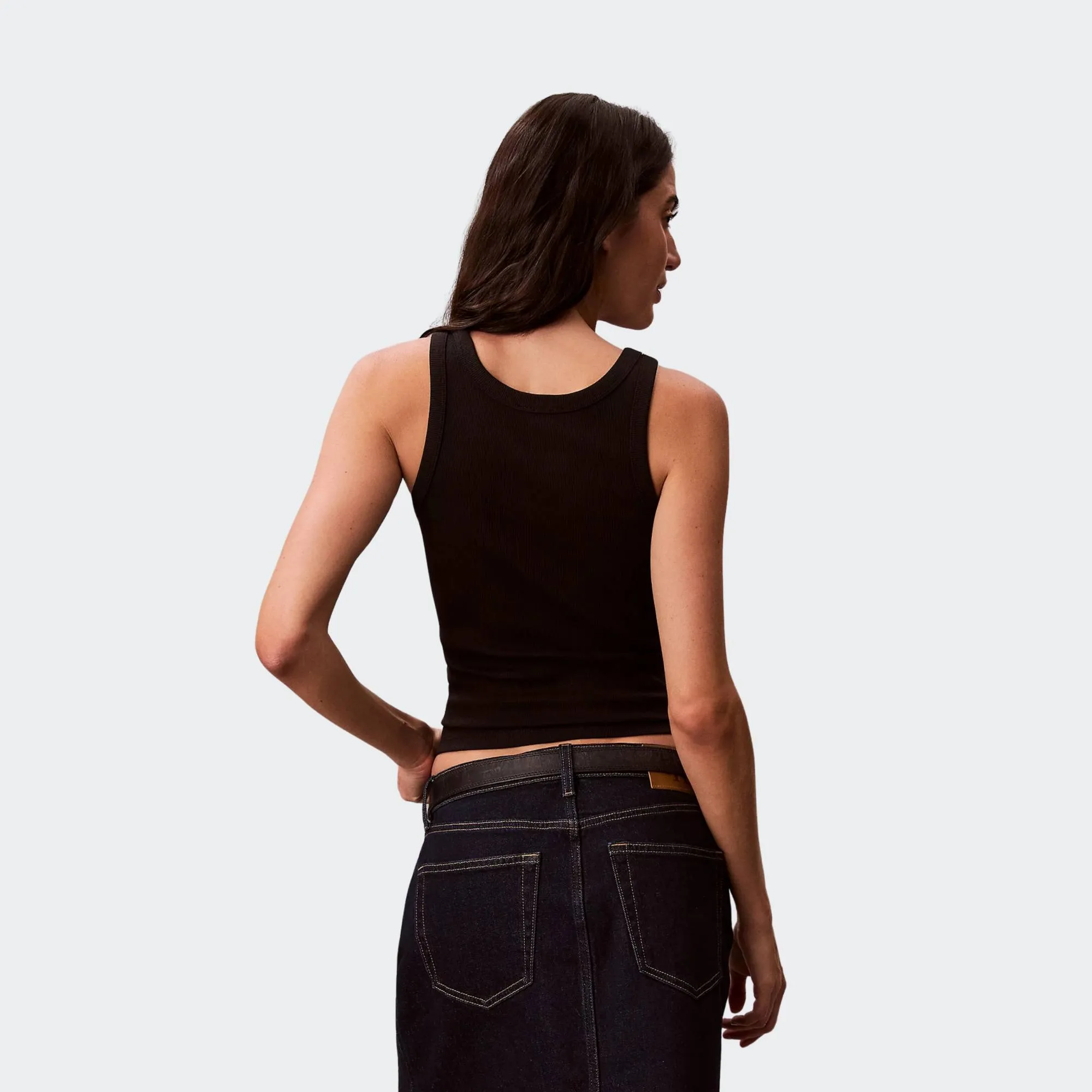 CALVIN KLEIN CONTOUR RIB GRAPHIC TANK
