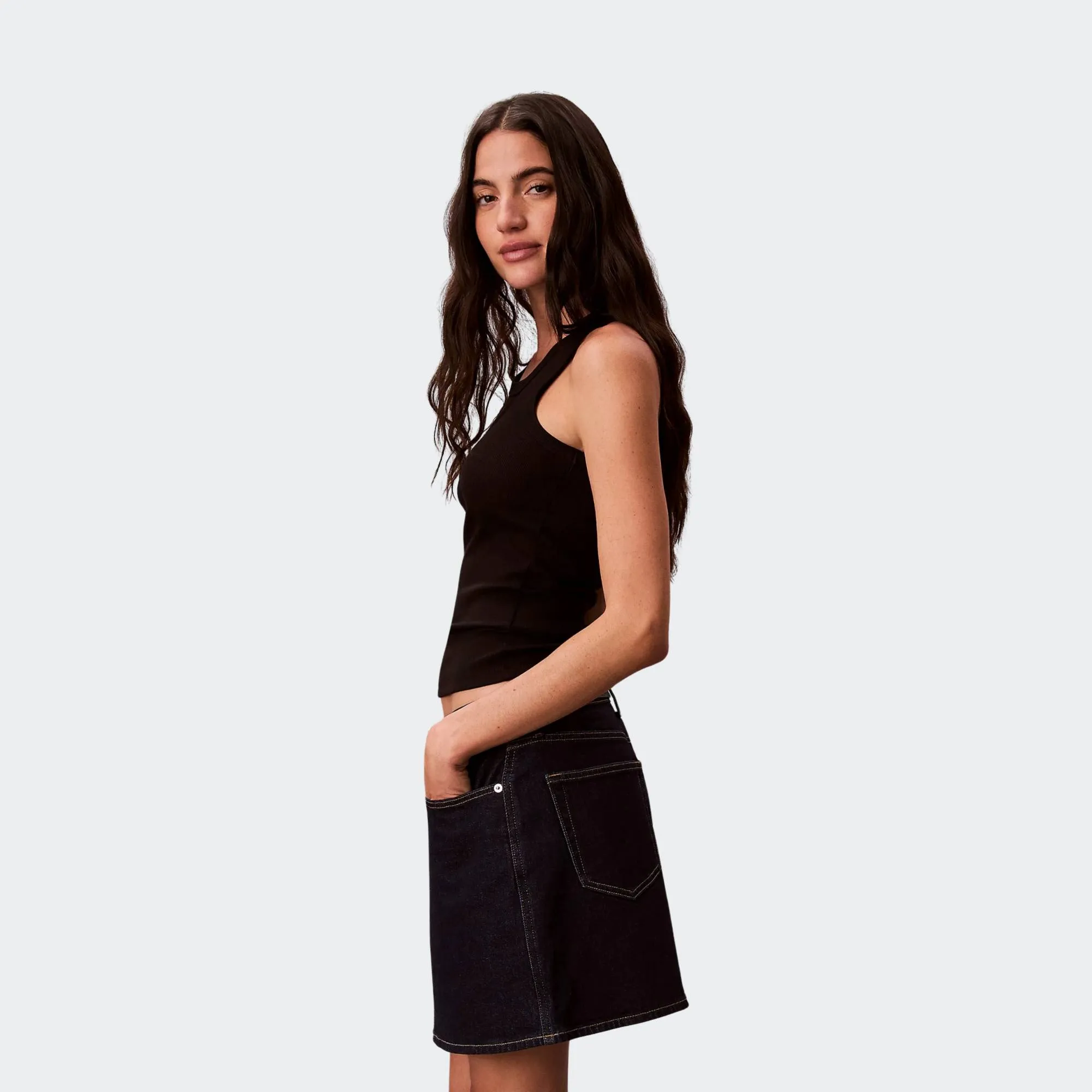 CALVIN KLEIN CONTOUR RIB GRAPHIC TANK