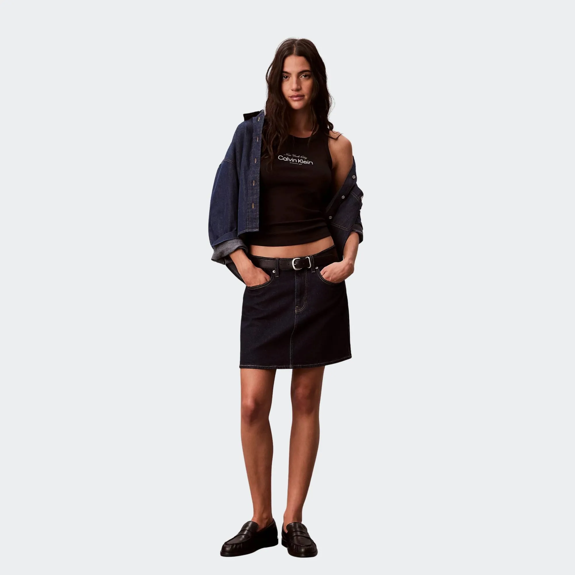 CALVIN KLEIN CONTOUR RIB GRAPHIC TANK