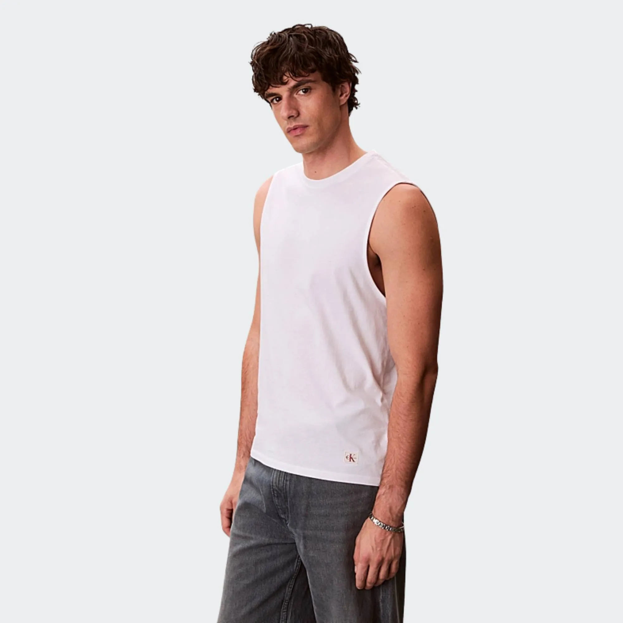 CALVIN KLEIN JERSEY BADGE MUSCLE TANK