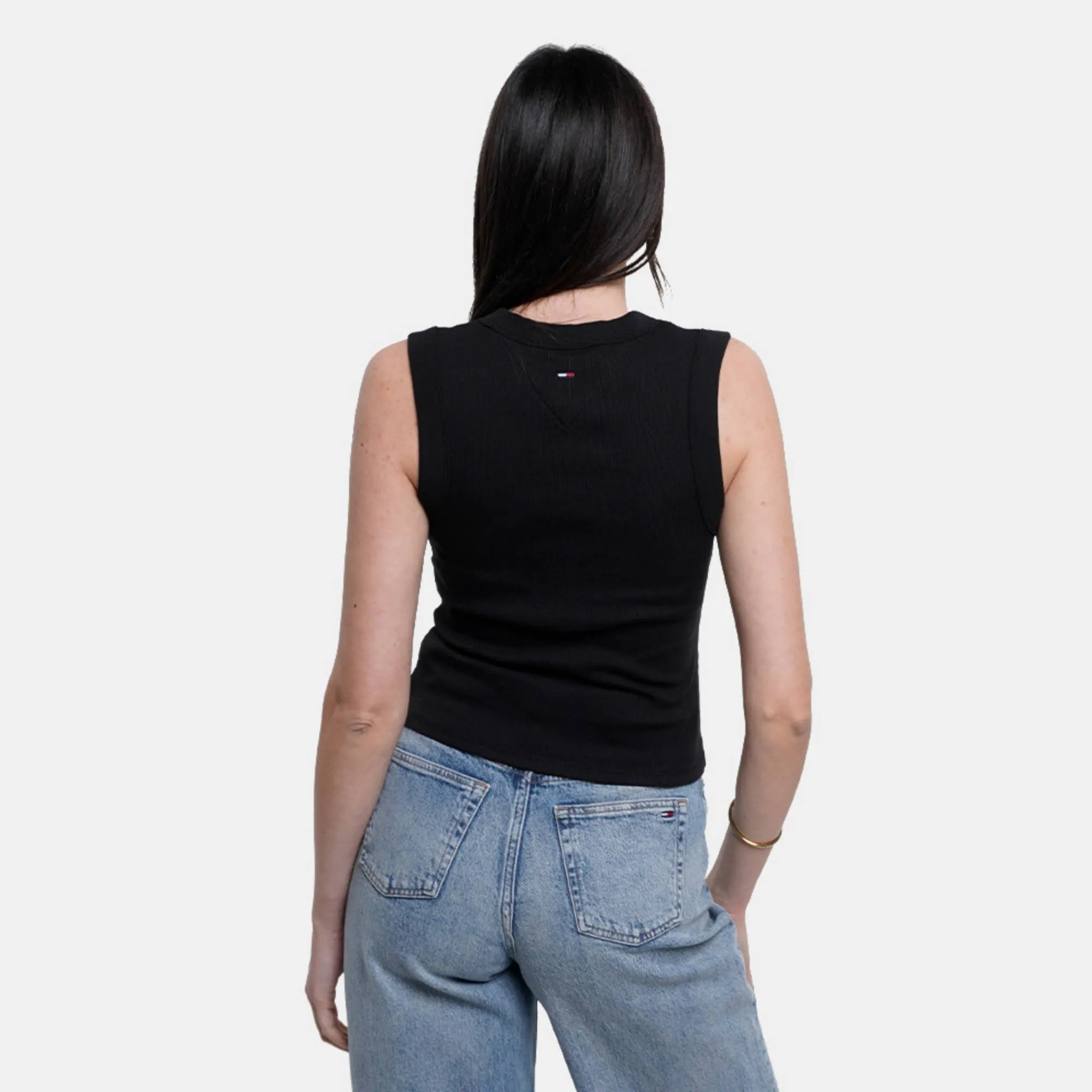 TOMMY JEANS SLIM LOGO 2 RIB TANK