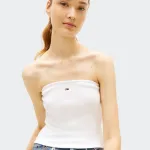 TOMMY JEANS SLIM BANDEAU RIB TOP
