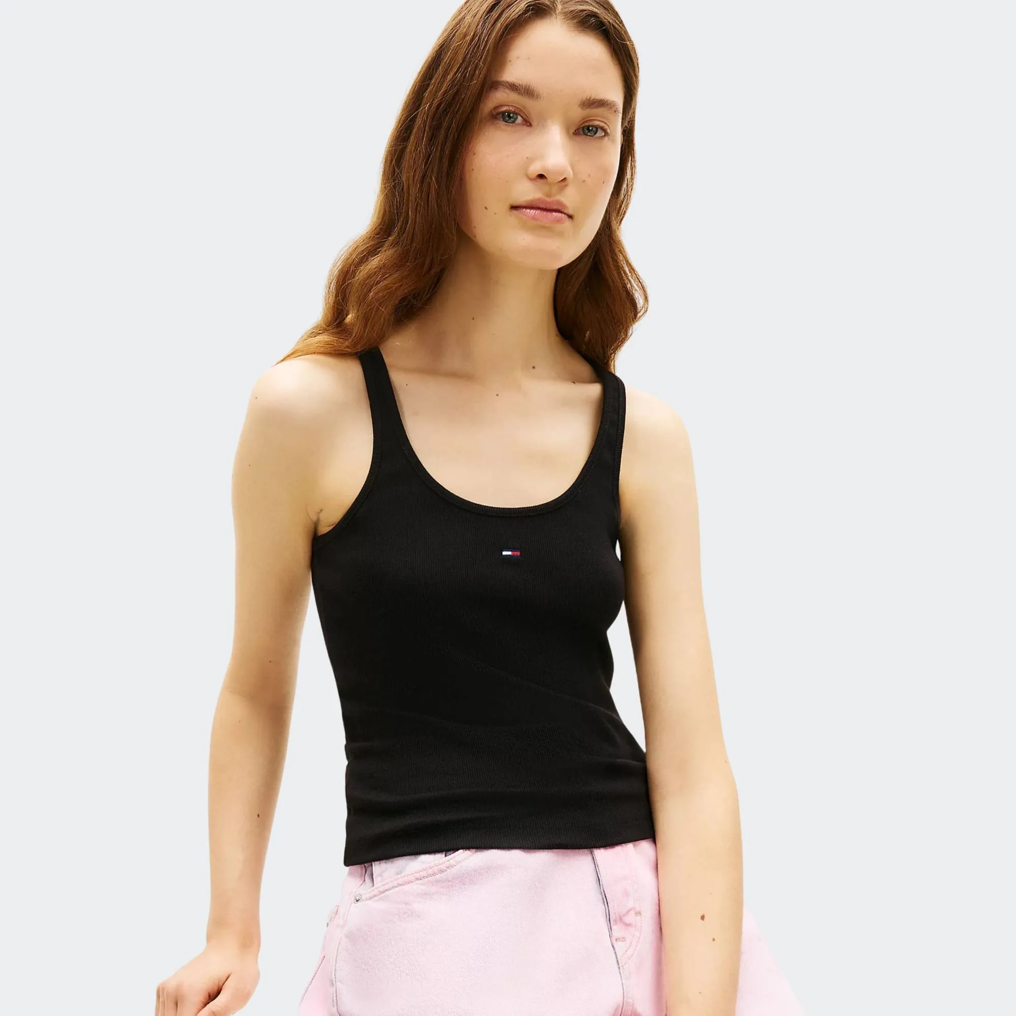 TOMMY JEANS SLIM RACER BACK RIB TANK