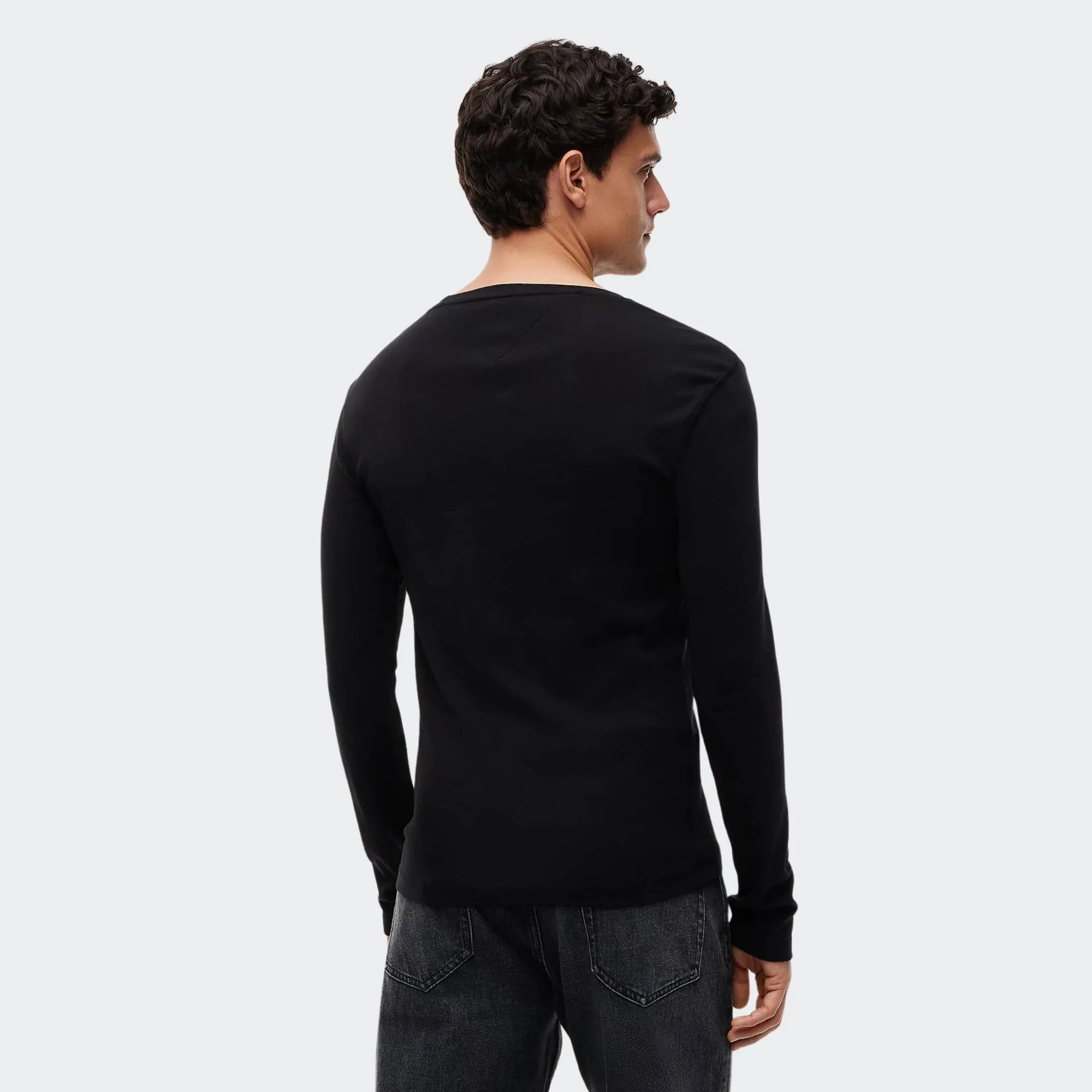 TOMMY JEANS MENS ORIGINAL RIB LONGSLEEVE TEE