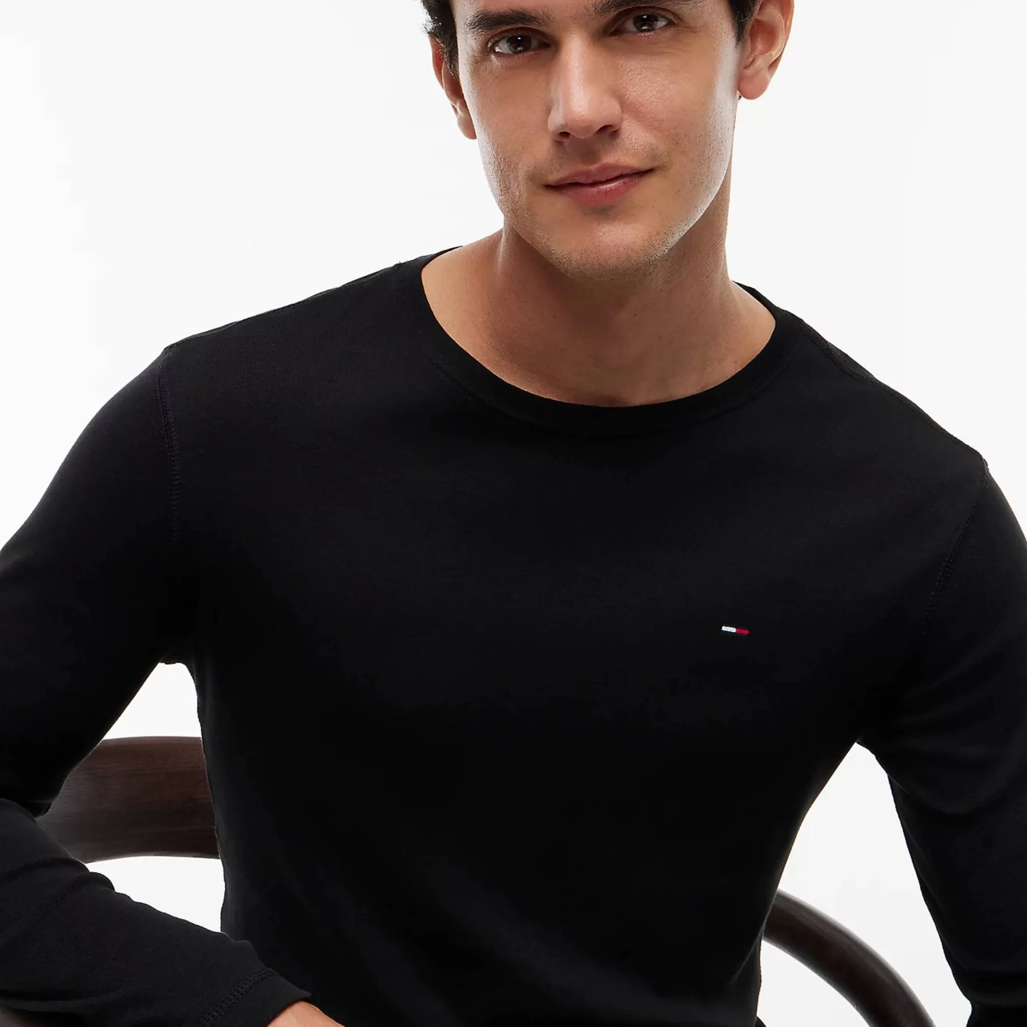 TOMMY JEANS MENS ORIGINAL RIB LONGSLEEVE TEE