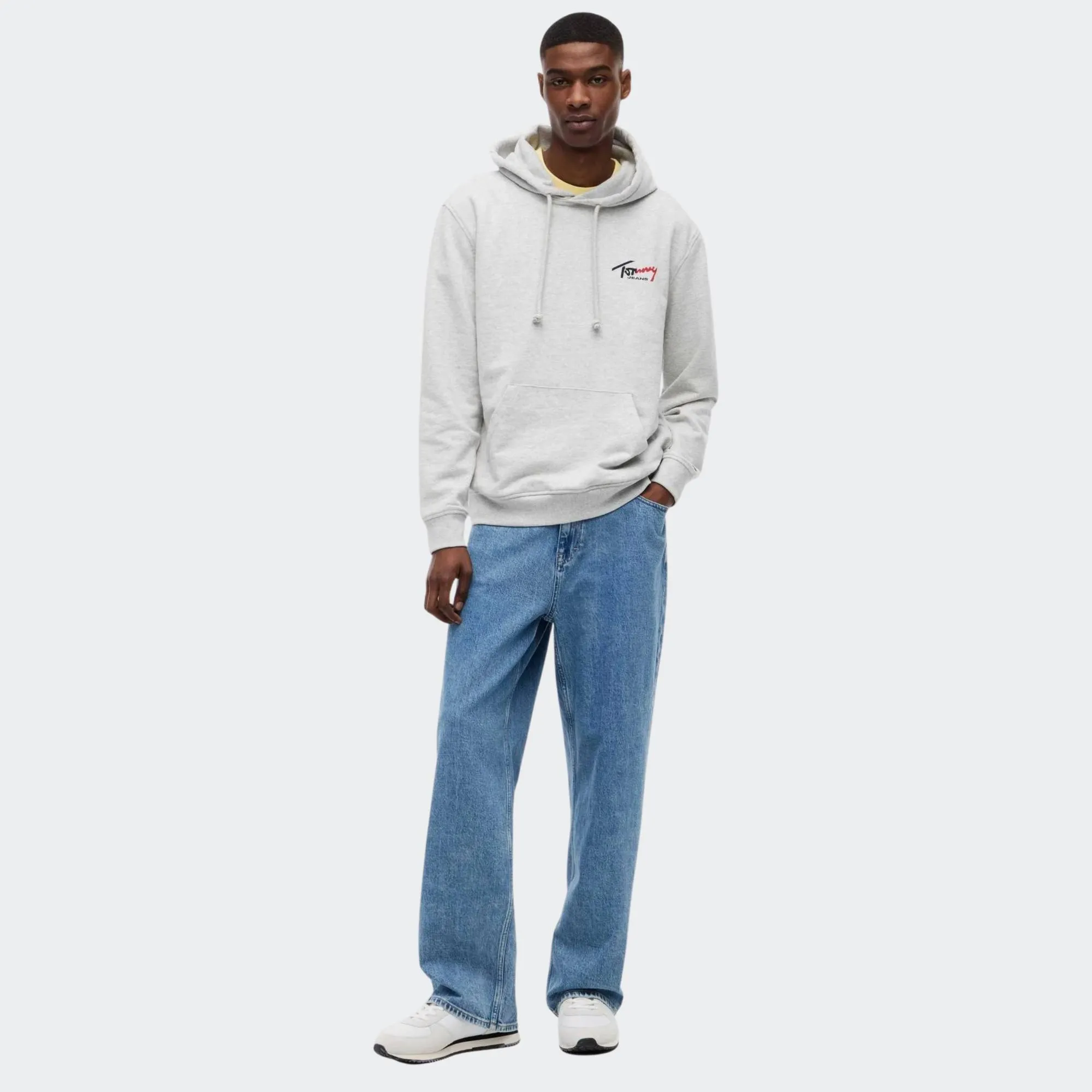 TOMMY JEANS MENS REGULAR ENTRY SIGN HOODIE