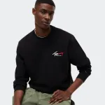 TOMMY JEANS MENS REGULAR ENTRY SIGN CREW
