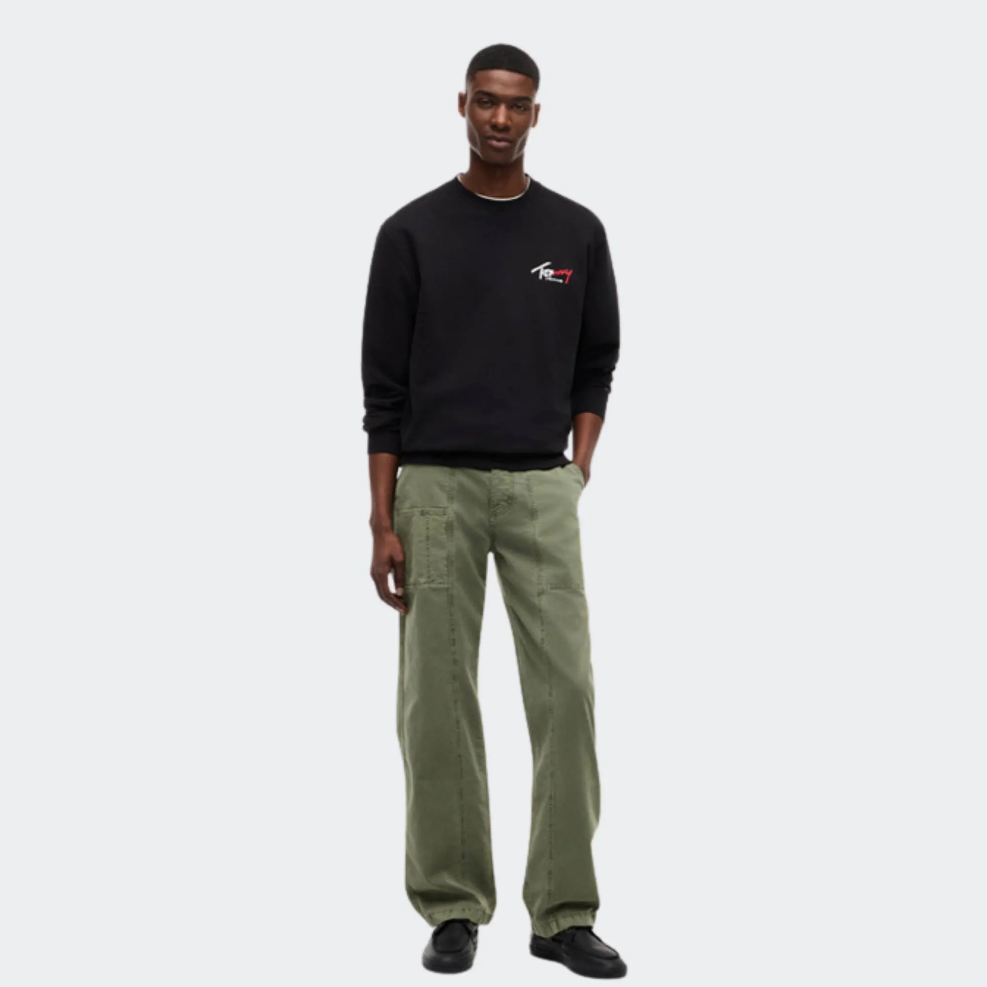 TOMMY JEANS MENS REGULAR ENTRY SIGN CREW