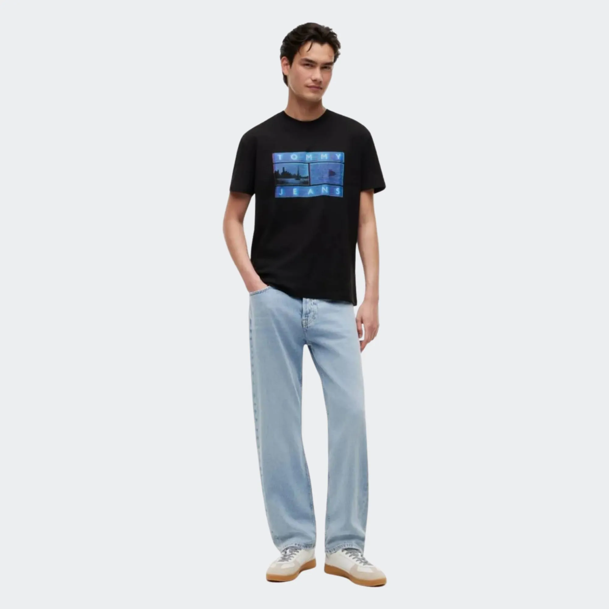 TOMMY JEANS MENS REGULAR PHOTO FLAG TEE