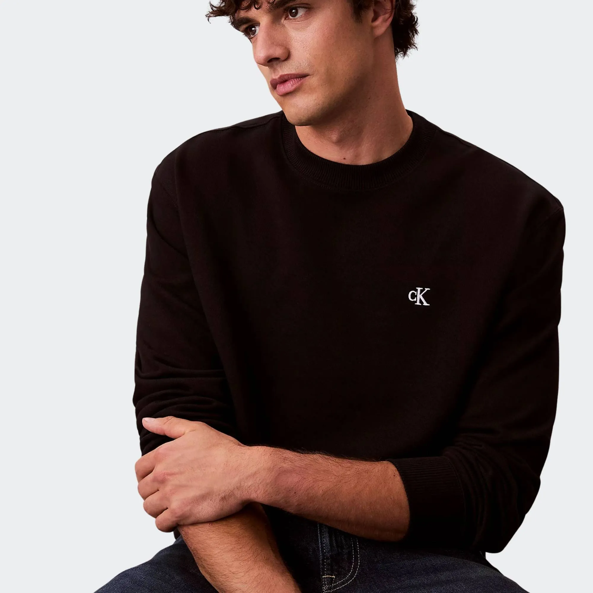 CALVIN KLEIN JEANS 350TERRY MONOGRAM SWTEATSHIRT