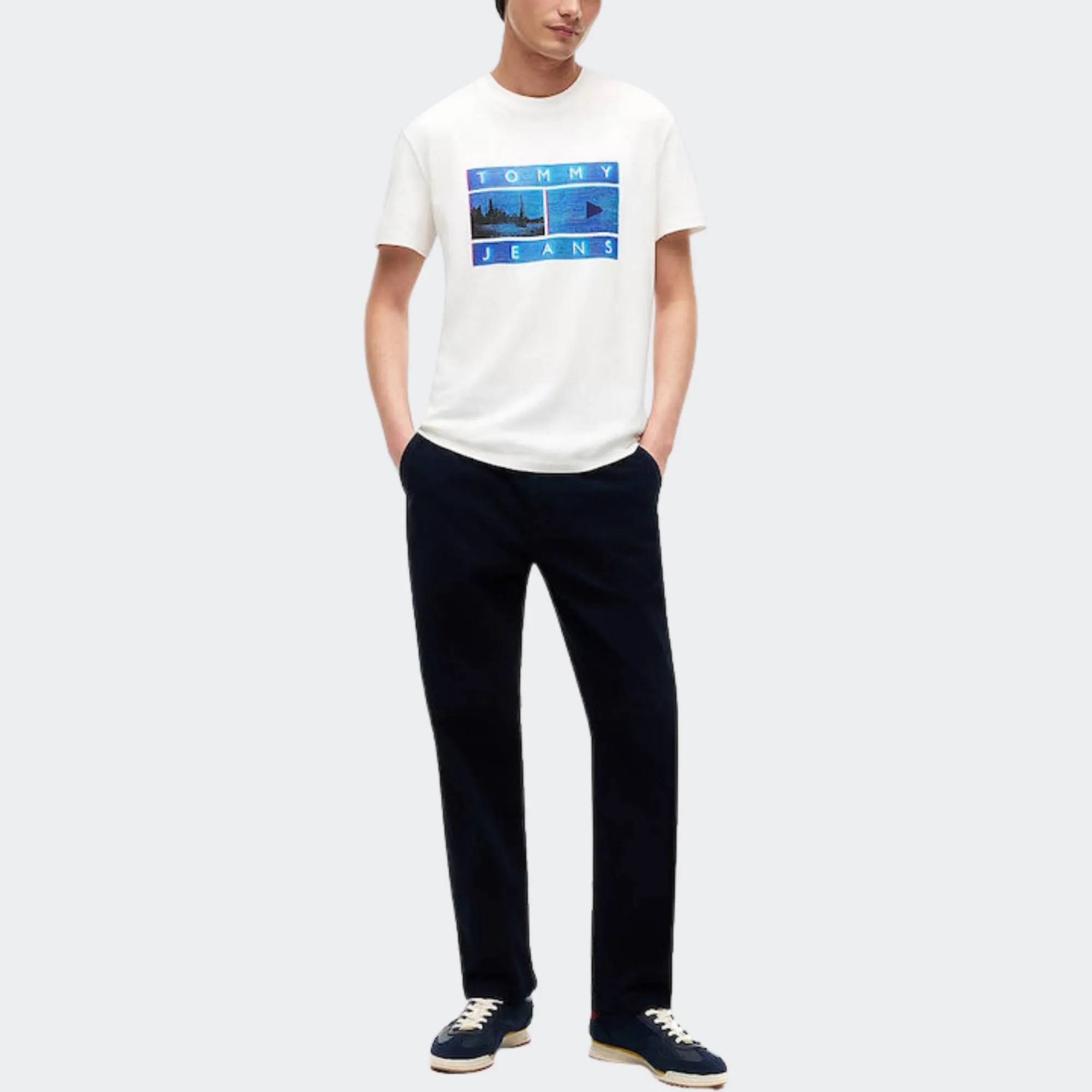 TOMMY JEANS MENS REGULAR PHOTO FLAG TEE