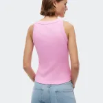 TOMMY JEANS WOMENS SLIM ESSENTIAL LOGO RIB TANK