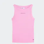 TOMMY JEANS WOMENS SLIM ESSENTIAL LOGO RIB TANK