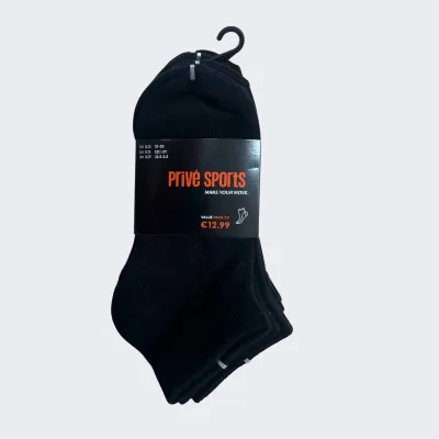PRIVE SPORTS 5PACK LOW CUT UNISEX SOCKS