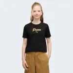 PUMA ESSENTIALS SCRIPT GLITTER TEE GIRLS
