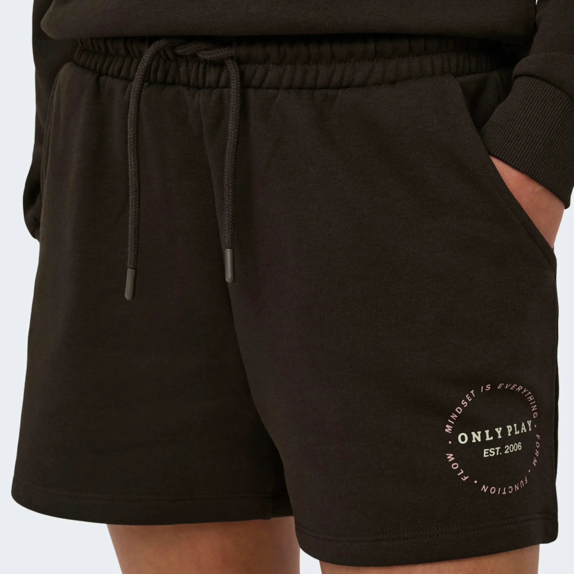 ONLY PLAY CAVA LIFE HIGH WAIST BRUSH SWEAT SHORTS