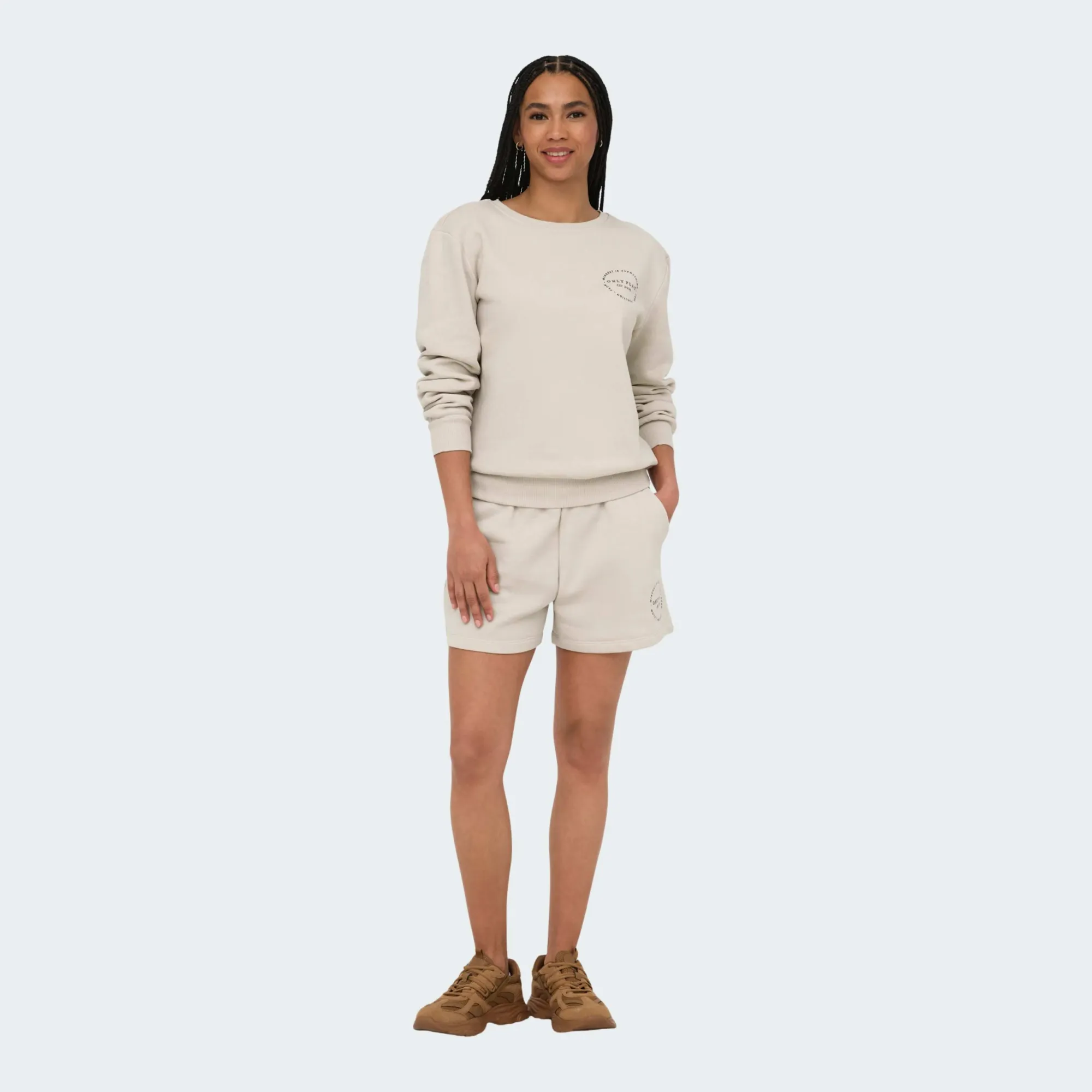 ONLY PLAY CAVA LIFE HIGH WAIST BRUSH SWEAT SHORTS