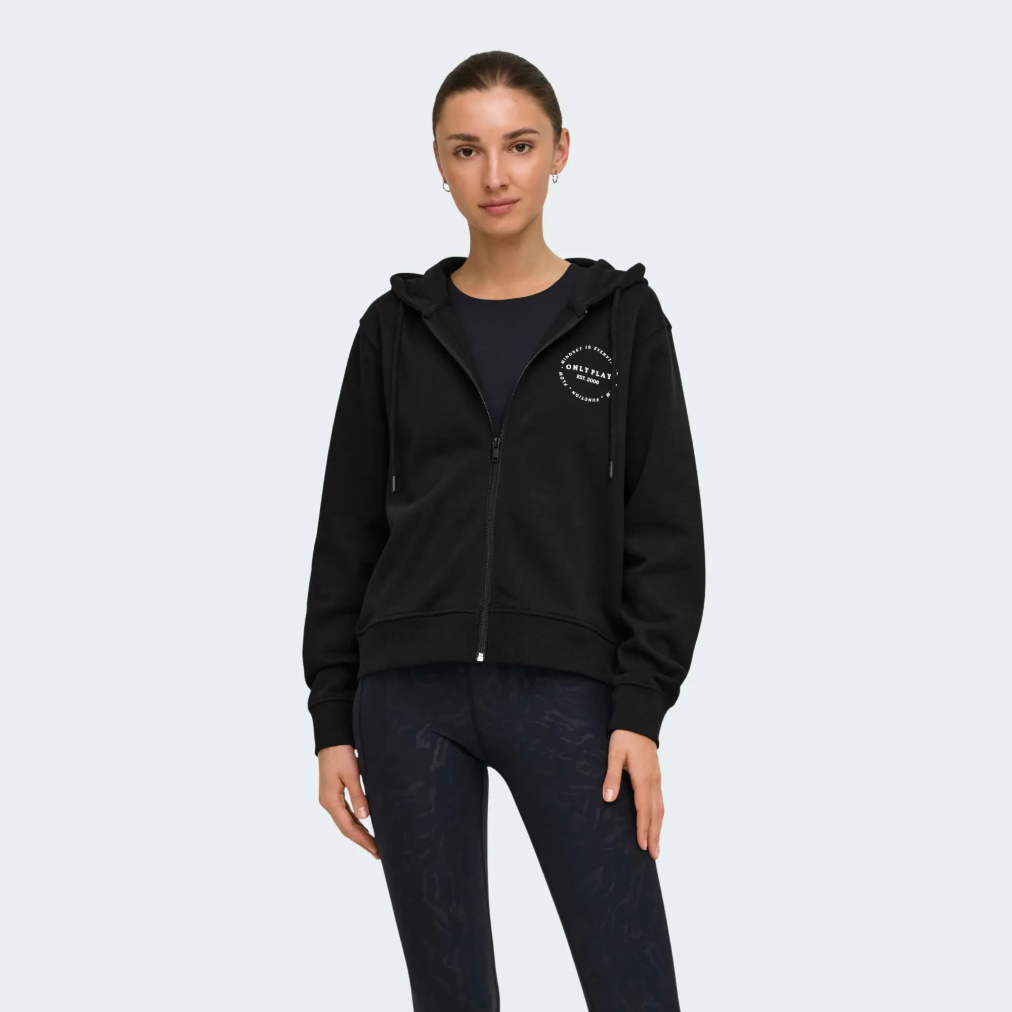 ONLY PLAY CAVA HOOD ZIP LOOSE BRUSH SWEAT