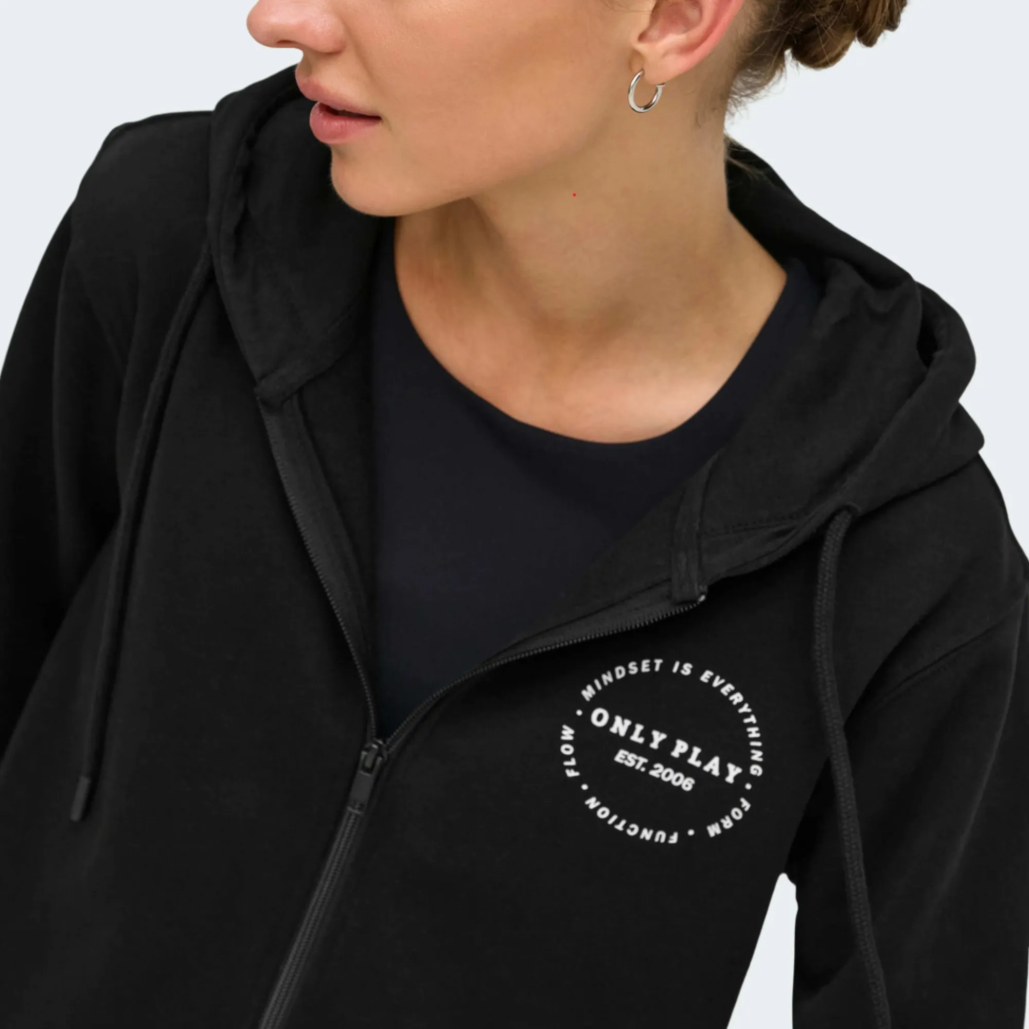 ONLY PLAY CAVA HOOD ZIP LOOSE BRUSH SWEAT
