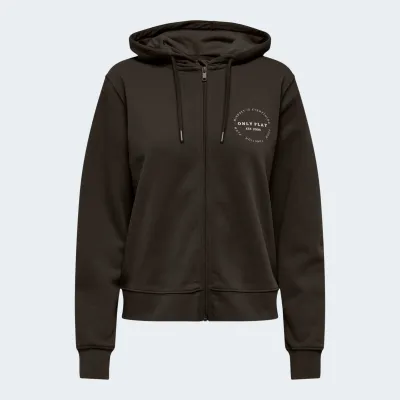 ONLY PLAY CAVA HOOD ZIP LOOSE BRUSH SWEAT