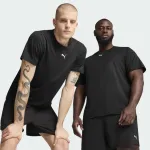 PUMA MENS TAD ESSENTIALS HEATHER CAT TEE