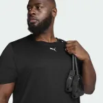 PUMA MENS TAD ESSENTIALS HEATHER CAT TEE