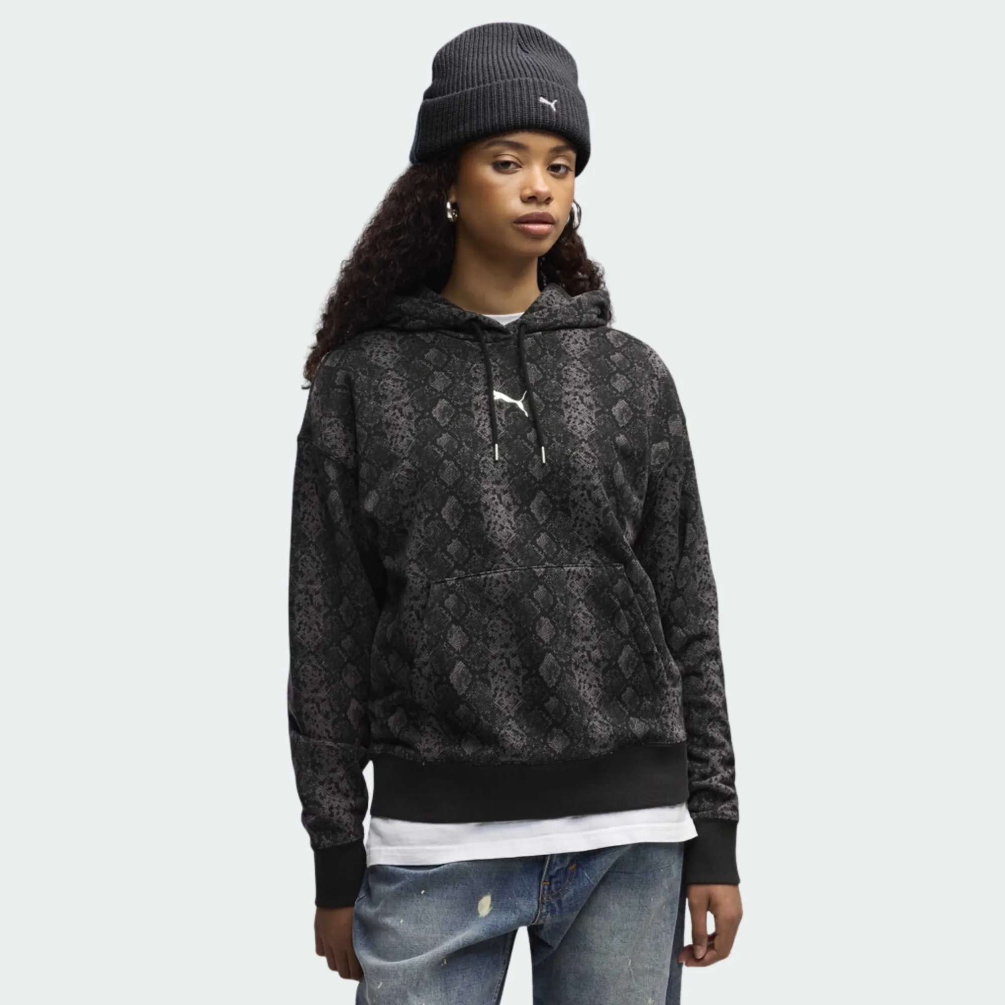 PUMA SNAKE PACK RELAXED AOP HOODIE TR