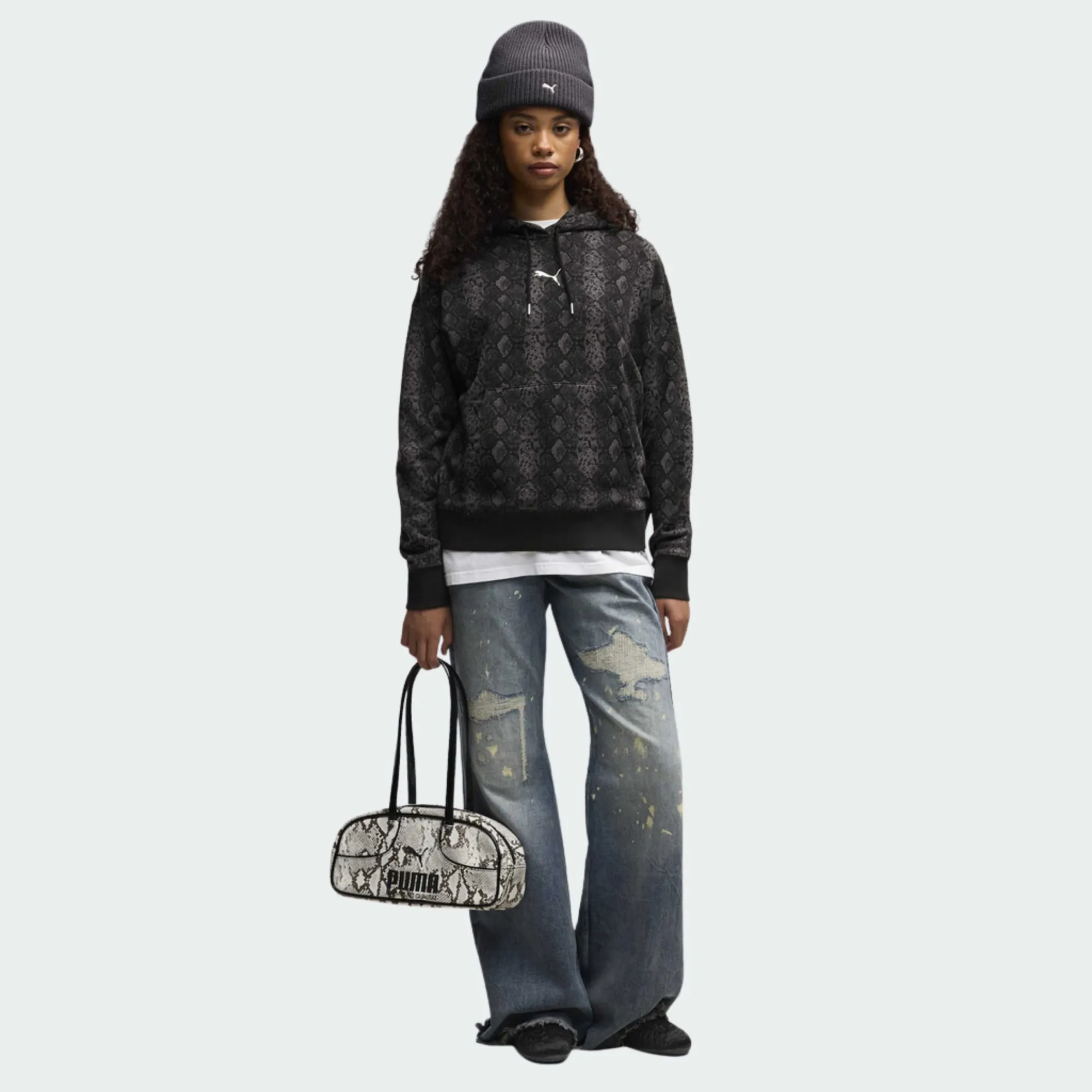 PUMA SNAKE PACK RELAXED AOP HOODIE TR