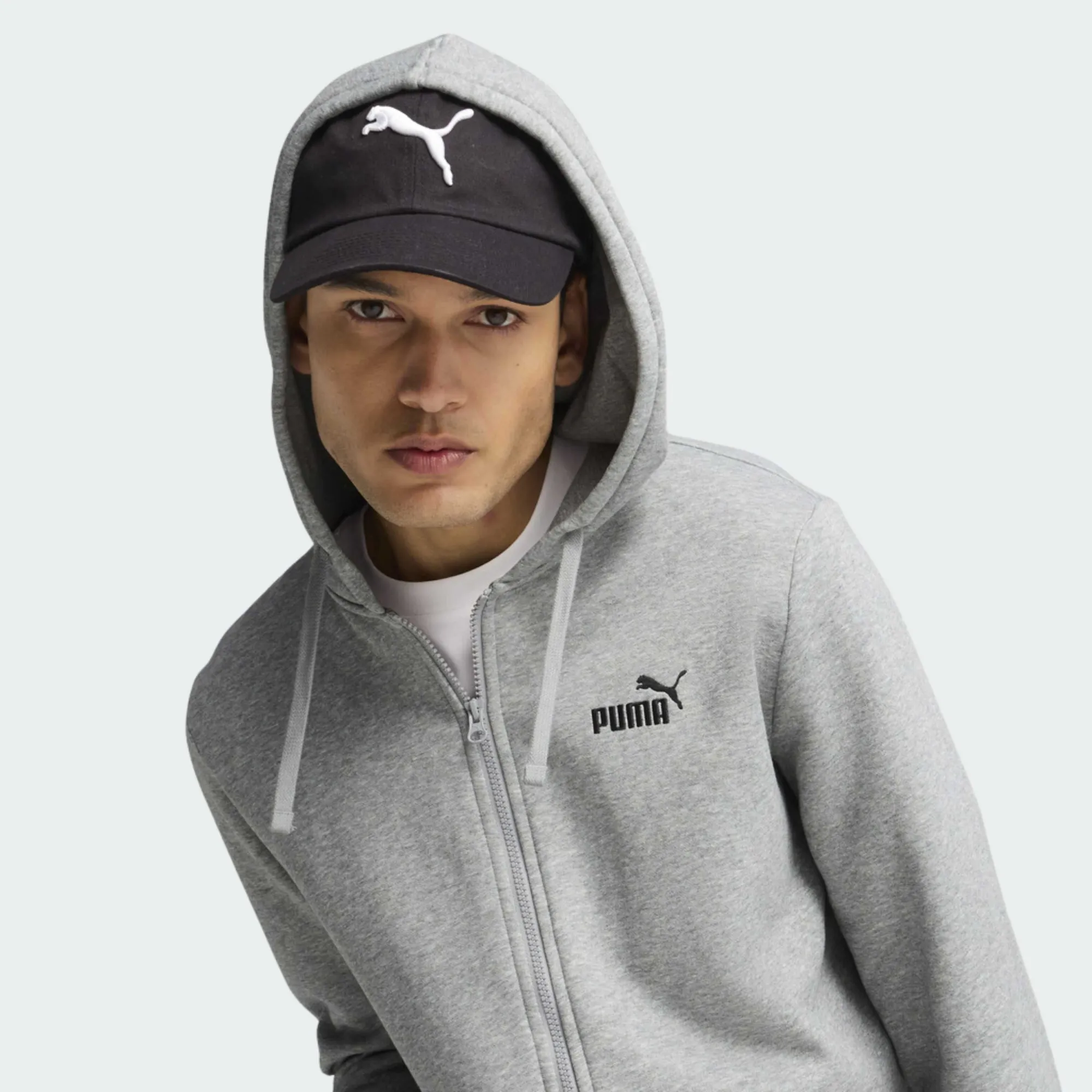 PUMA ESSENTIALS SMALL NO. 1 LOGO FULL-ZIP HOODIE