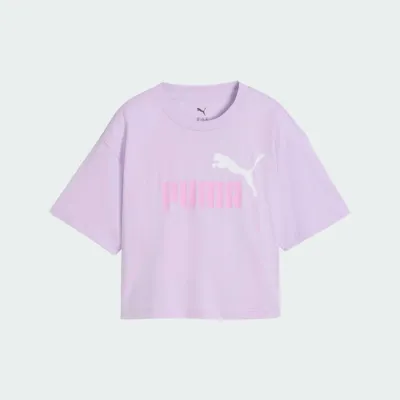 PUMA ESSENTIALS 2 COLOR NO. 1 LOGO  SHORT LENGTH TEE GIRLS