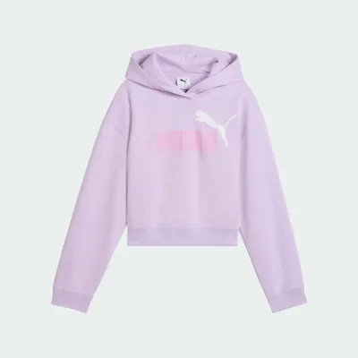 PUMA ESSENTIALS 2 COLOR NO. 1 LOGO  SHORT LENGTH HOODIE GIRLS
