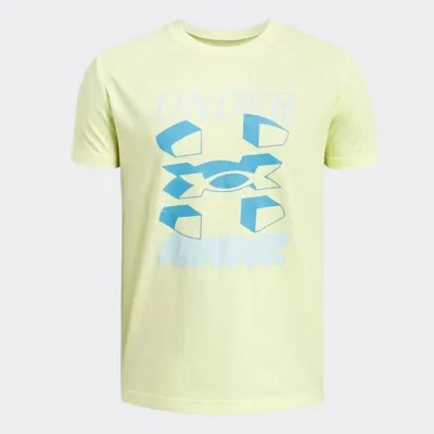 UNDER ARMOUR BOYS SPLIT BIG  LOGO TEE