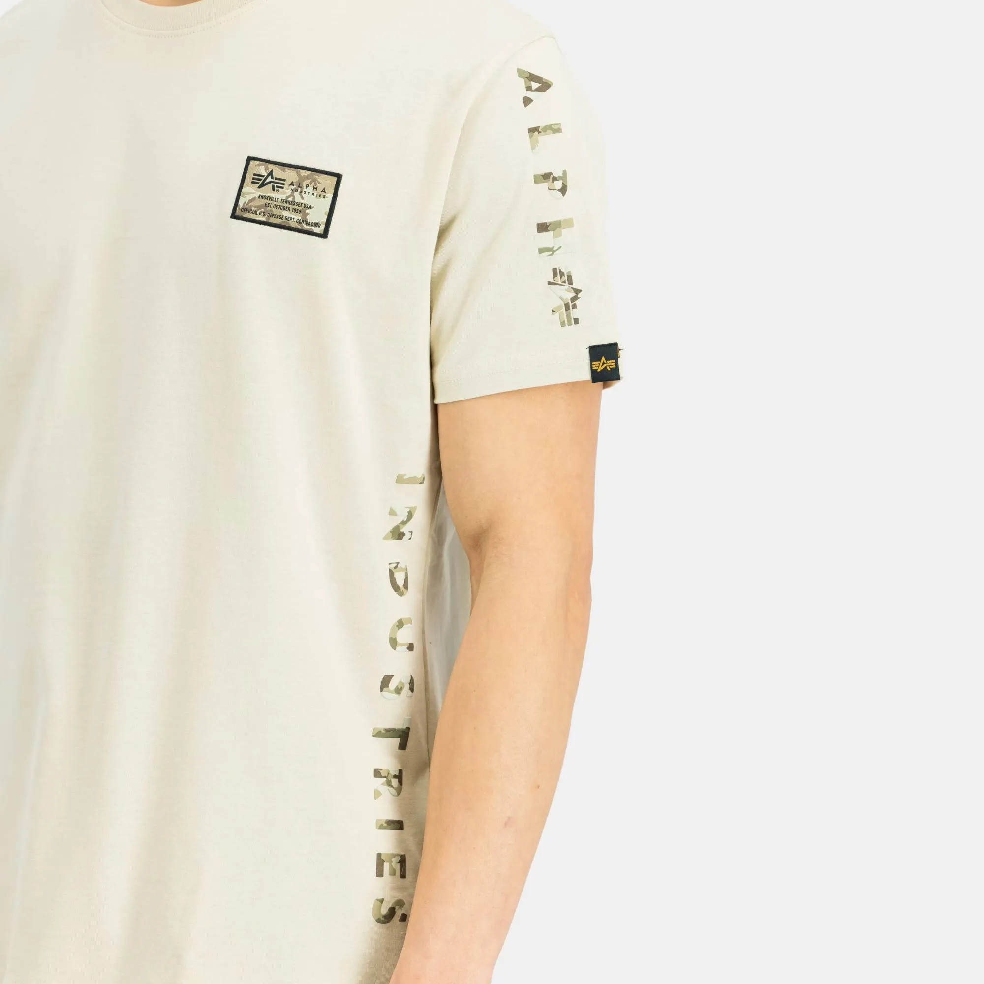 ALPHA INDUSTRIES CAMO SLEEVE T-SHIRT