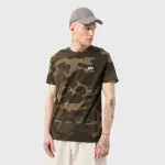 ALPHA INDUSTRIES BASIC SMALL LOGO CAMO T-SHIRT