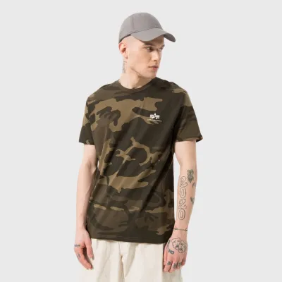 ALPHA INDUSTRIES BASIC SMALL LOGO CAMO T-SHIRT