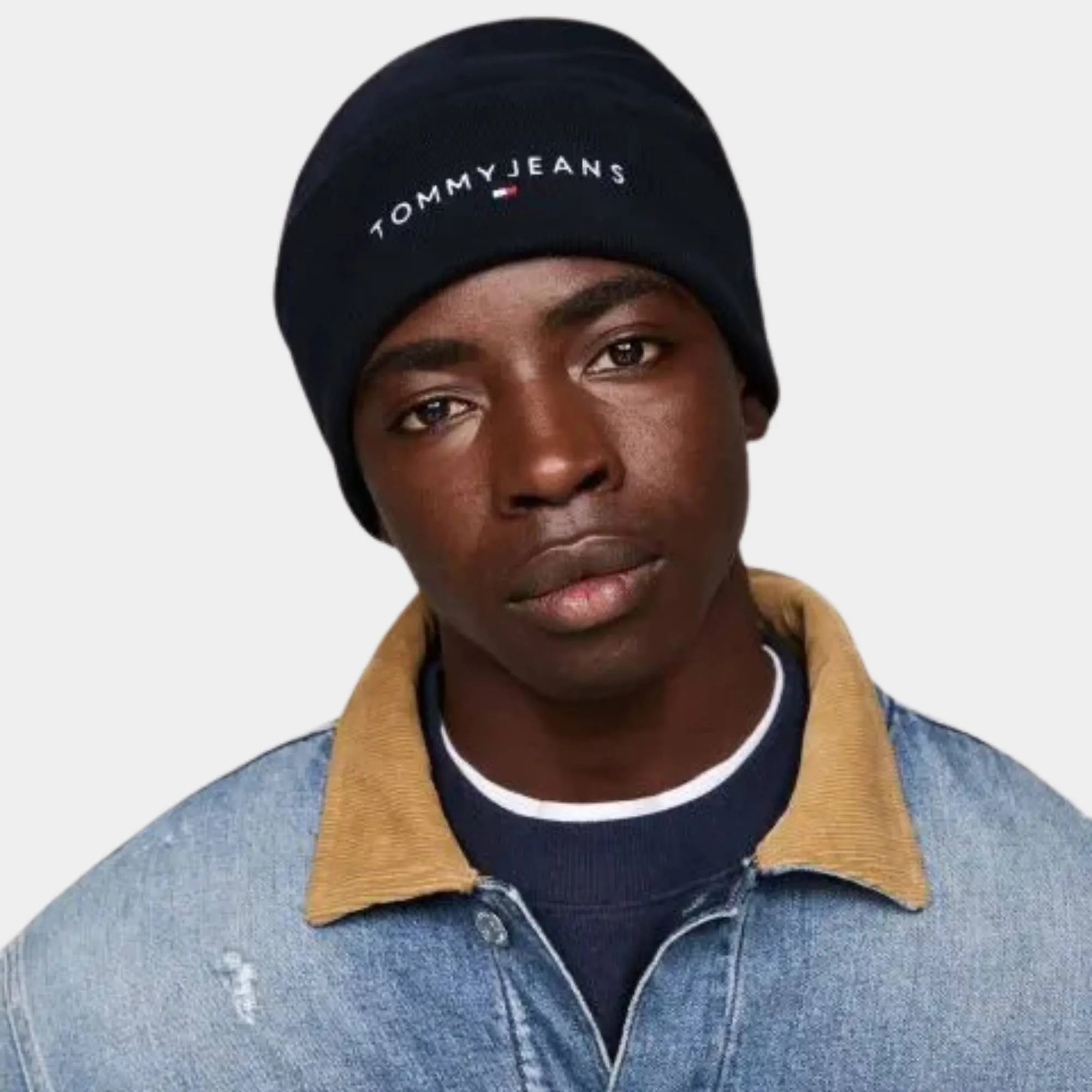 TOMMY JEANS MENS LINEAR LOGO BEANIE
