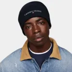 TOMMY JEANS MENS LINEAR LOGO BEANIE