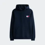 TOMMY JEANS MENS REGULAR ESSENTIAL FLAG HOOD