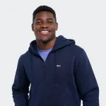 TOMMY JEANS MENS REGULAR FLAG ZIP HOODIE
