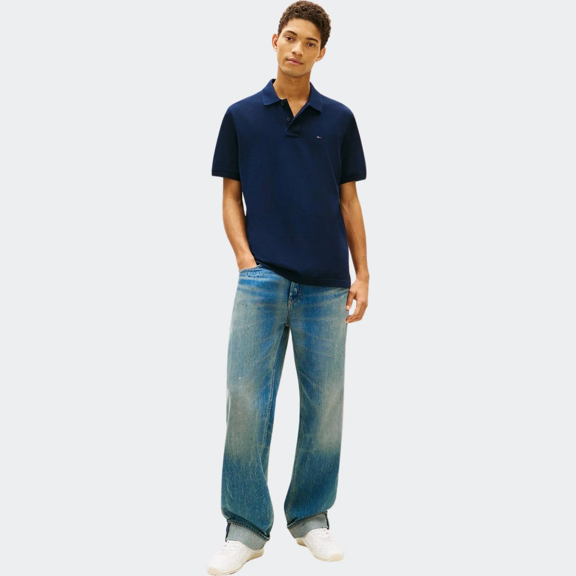 TOMMY JEANS MENS REGULAR ESSENTIAL POLO