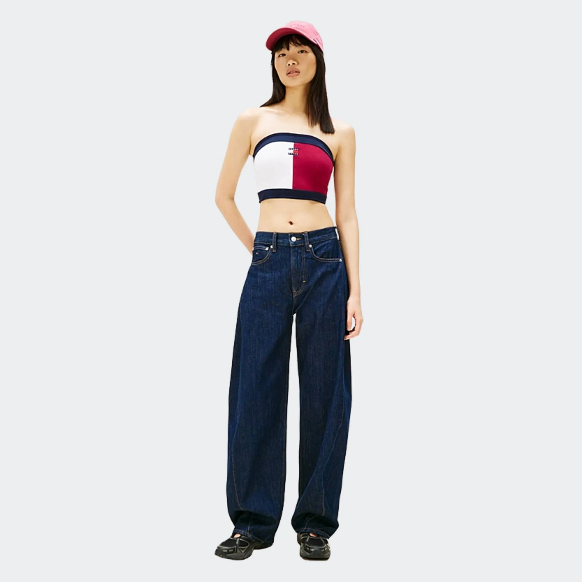 TOMMY JEANS FLAG BADGE TUBE TOP
