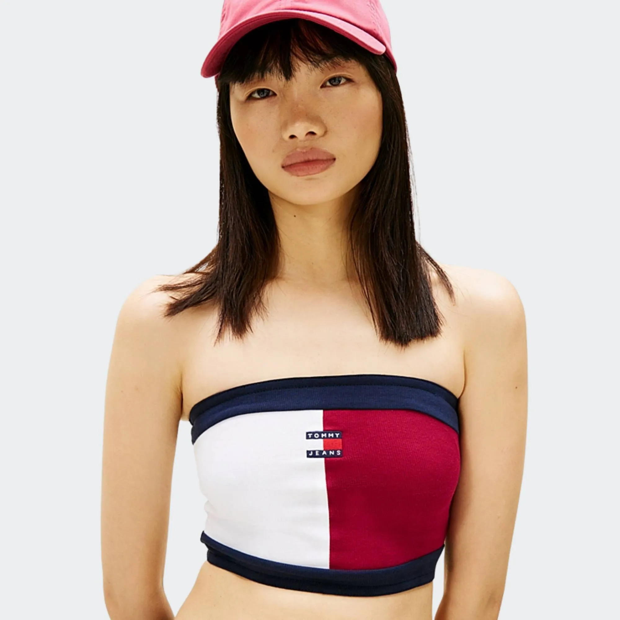 TOMMY JEANS FLAG BADGE TUBE TOP