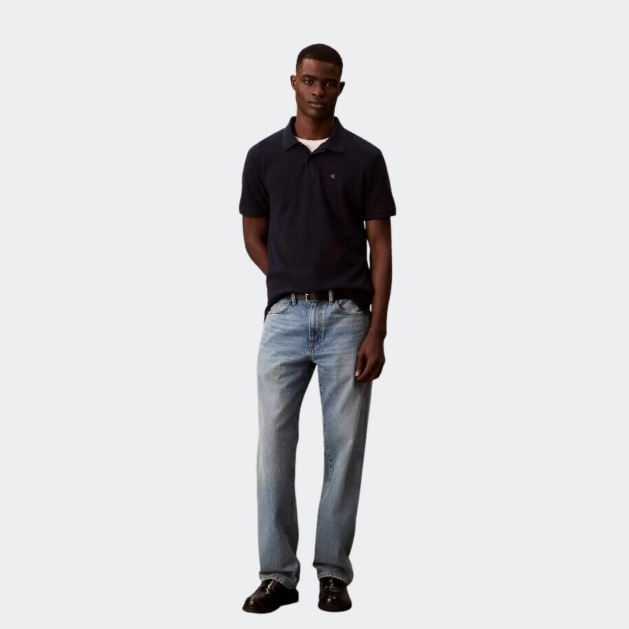 CALVIN KLEIN JEANS MONOGRAM PIQUE POLO