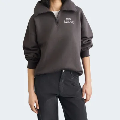 NEW BALANCE TRACKSIDE FRENCH TERRY HALF ZIP