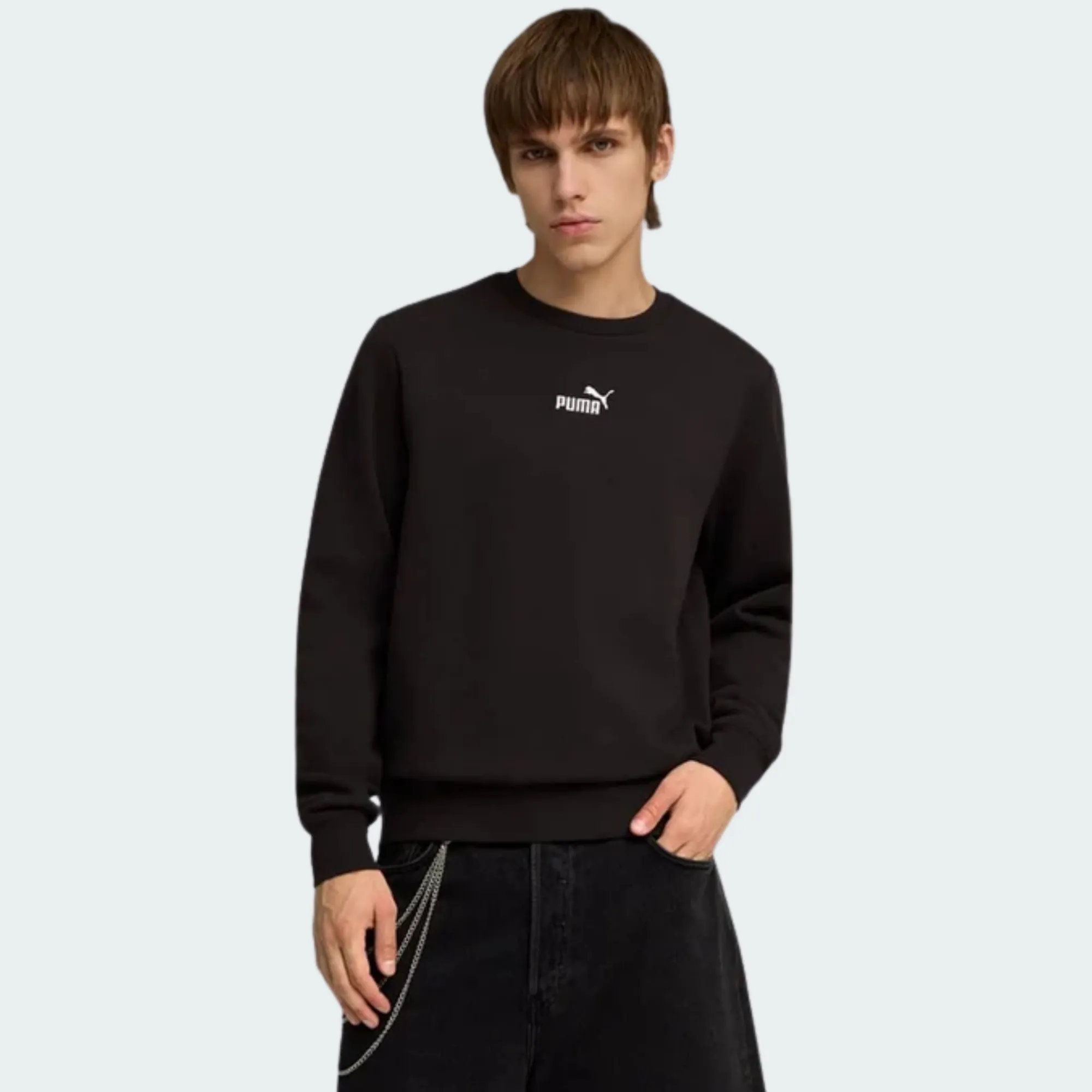 PUMA ESSENTIALS SMALL NO.1 LOGO CENTERED CREW