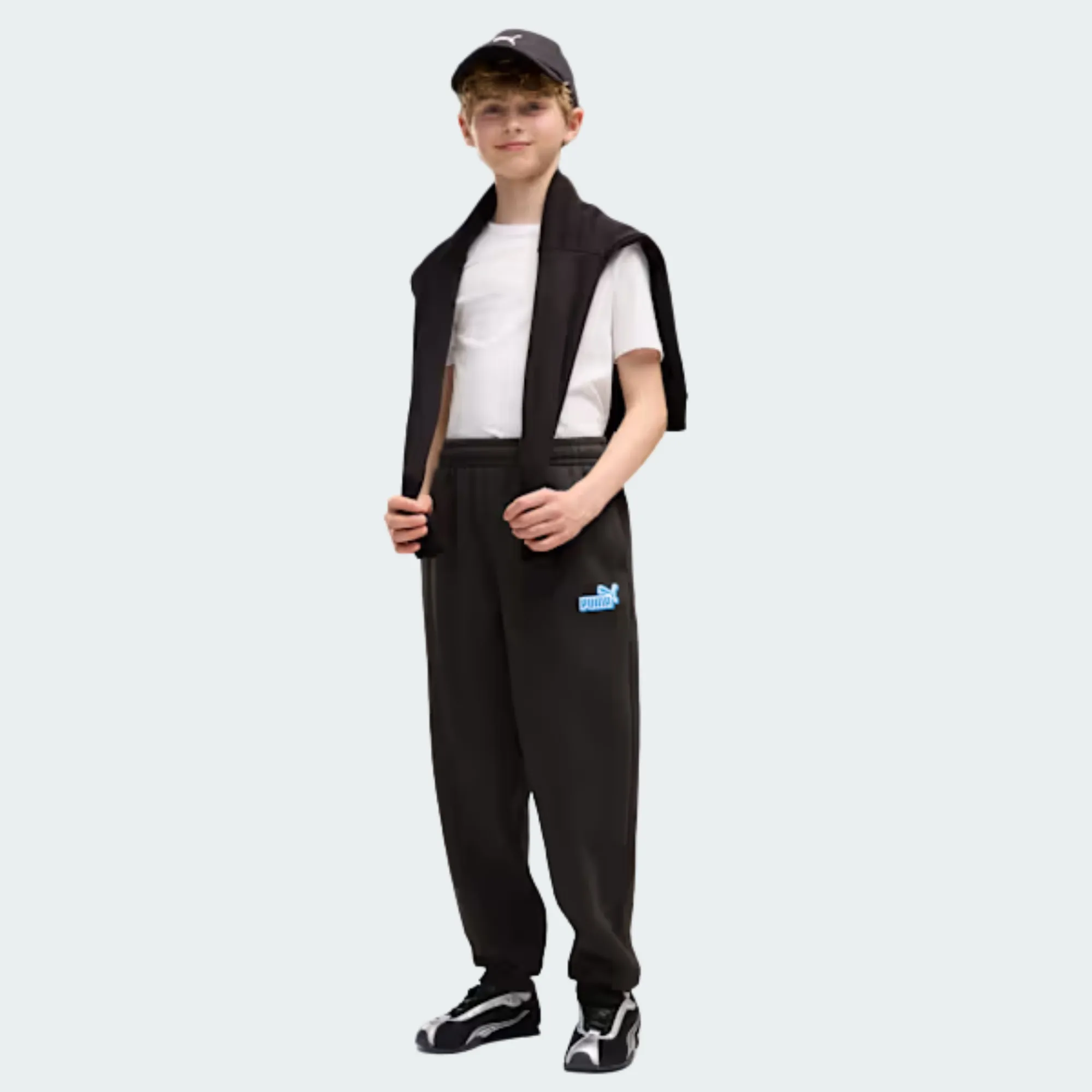 PUMA ESSENTIALS LOGO LAB RELAXED SWEATPANTS BOYS