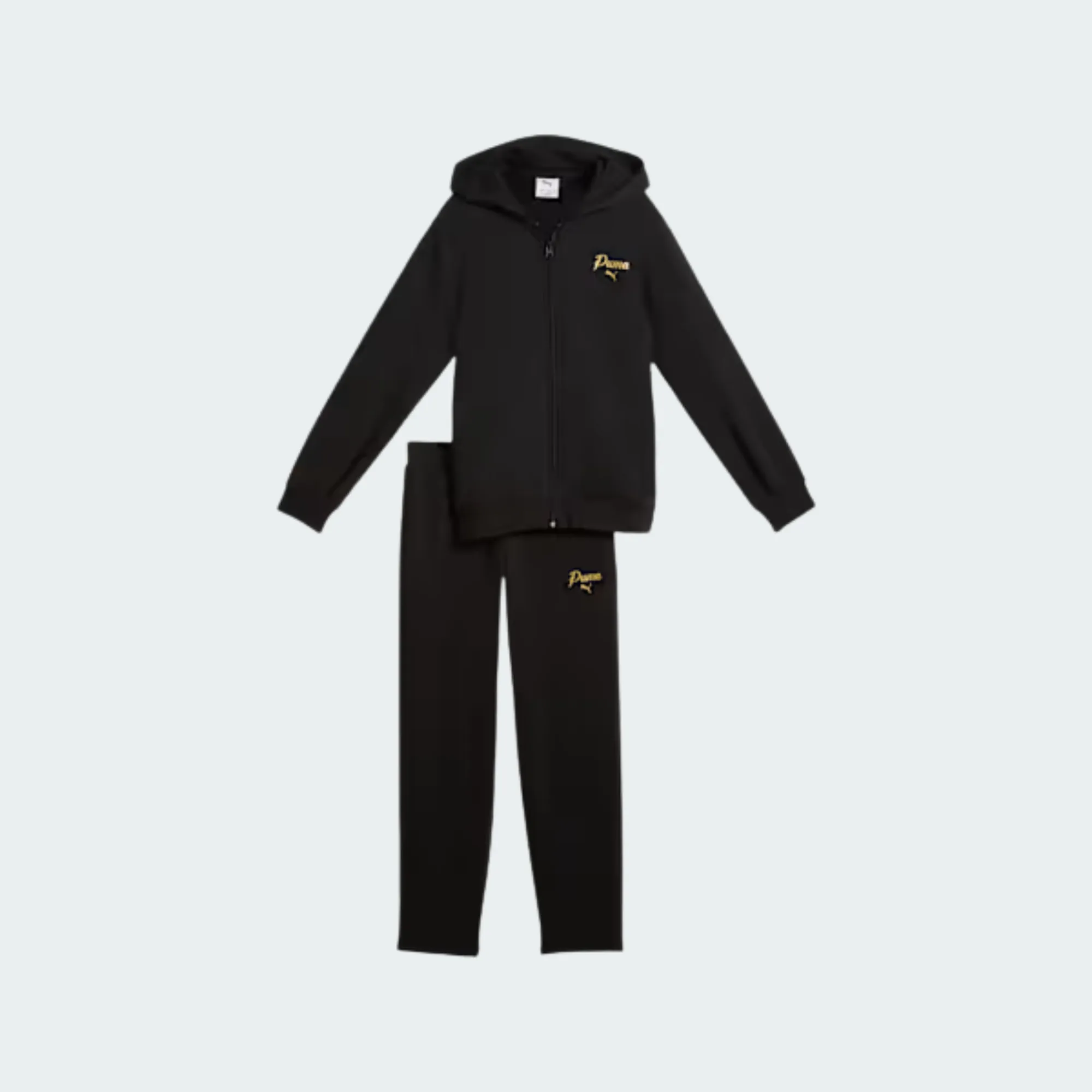 PUMA ESSENTIALS SCRIPT GLITTER FULL-ZIP SWEAT SUIT GIRLS