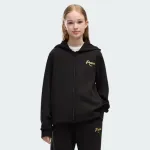 PUMA ESSENTIALS SCRIPT GLITTER FULL-ZIP SWEAT SUIT GIRLS