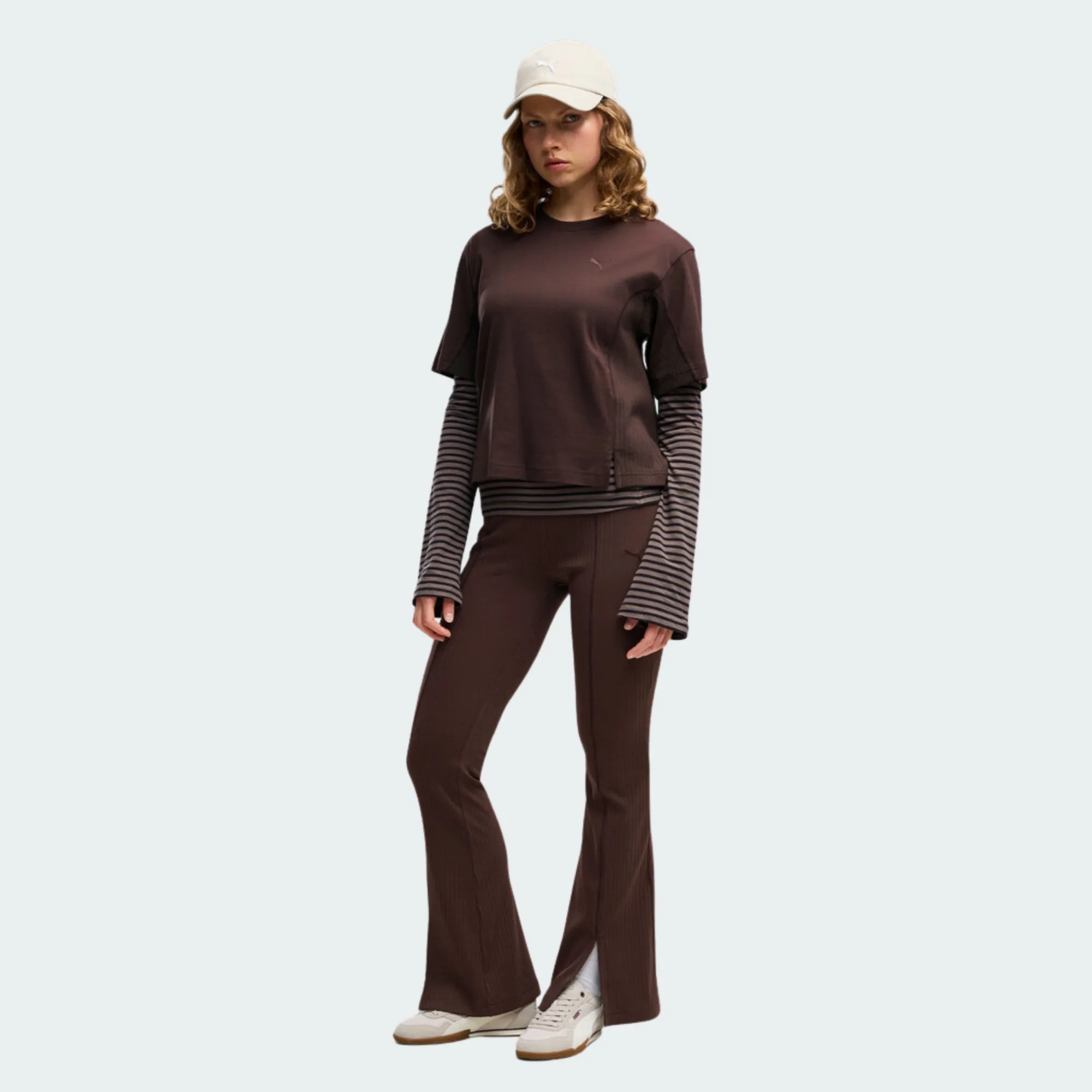 PUMA HER RIB FLARED LEGGINGS